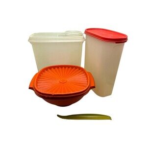 Tupperware Lot 7pc Modular Mates 1614-5 Store N Pour 469-2 Servalier 838-4
